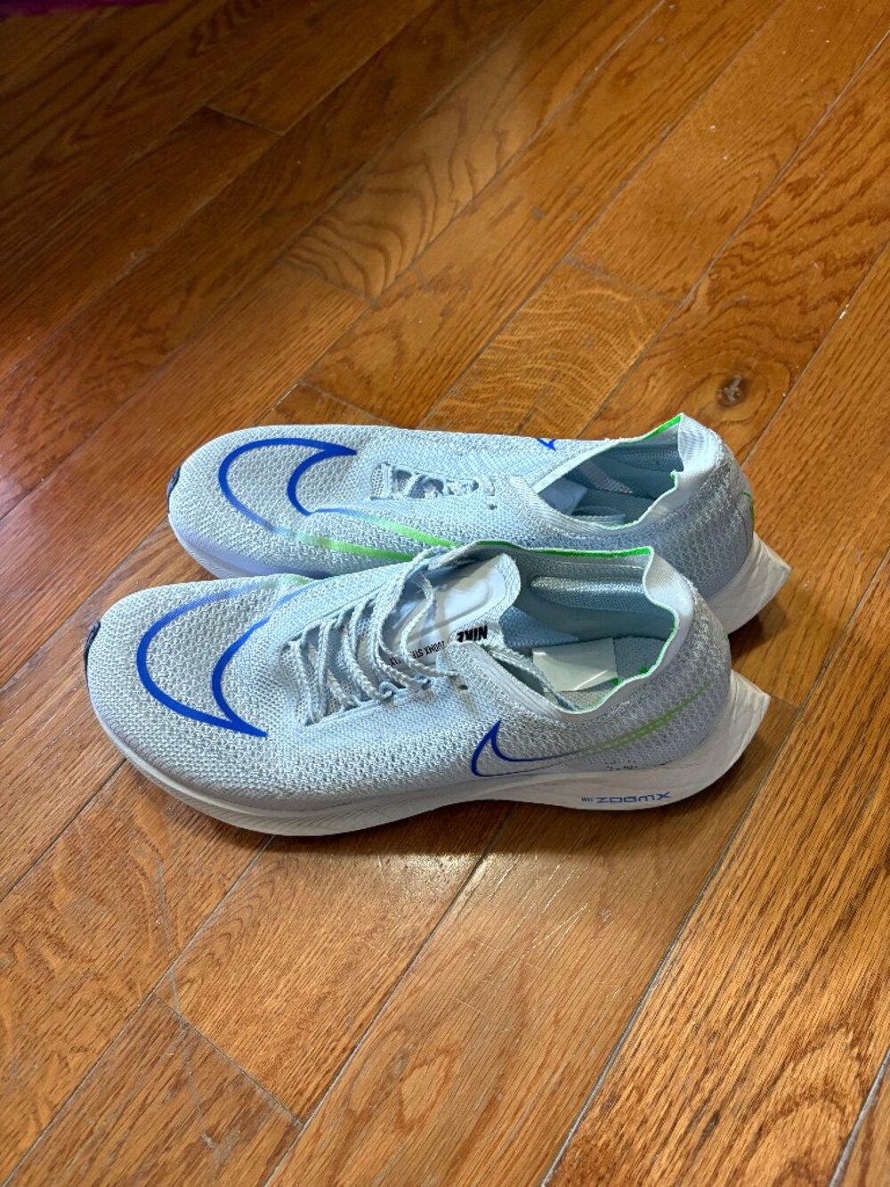 Nike ZoomX Streakfly Road Running Racing Shoes Grey Blue Men's 8.5 Women's 10